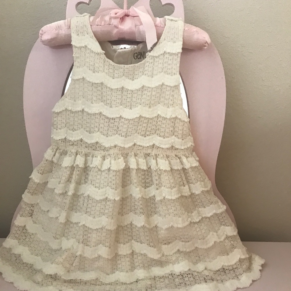 18mo Off White Oshkosh Dress. Beautiful Lace